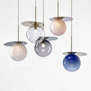 suspension moderne en verre avec éclairage led nordique