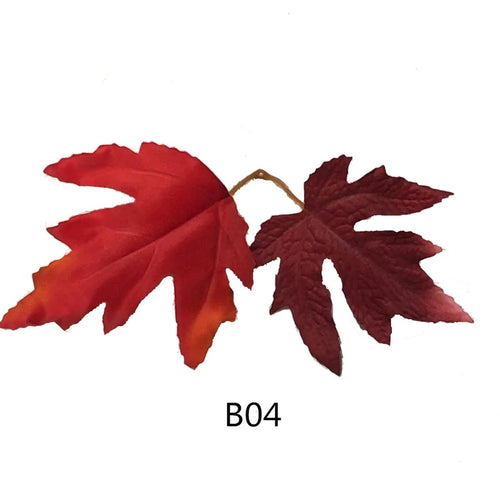 lot de 20 feuilles d'érable artificielles pour décorations d'automne - vue 11 sur 12