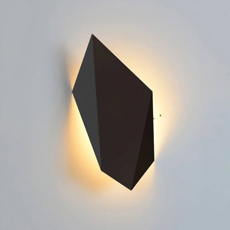 applique murale led nordique imitation pierre de bois pour hôtel