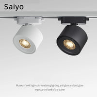 éclairage led sur rail réglable pour magasin de vêtements