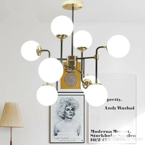 Nordique créatif magique haricot boule de verre Lustre salle à manger salon lampe suspendue décor moderne Hall Lustre lampes suspendues