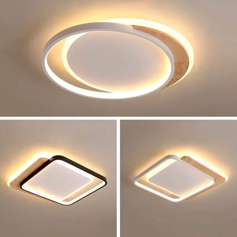 Lustres LED modernes lampes en bois véritable pour salon chambre décoration de la maison logement livraison directe luminaires d'intérieur