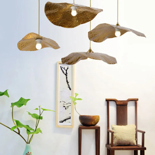 lustre rétro créatif design lotus pour café et restaurant - vue 5 sur 6