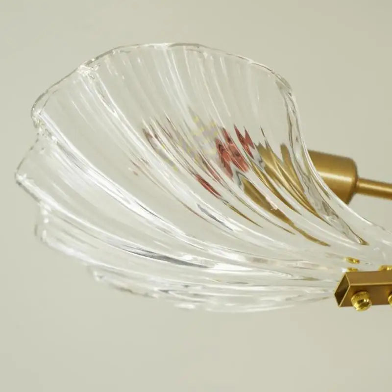 Plafonniers en verre Antique 	 coquille cuivre cuisine lumière E14 surface lumière LED pour salle à manger chambre LED plafonniers