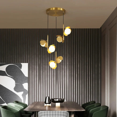 plafonnier led créatif design européen luxueux et chaleureux - vue 4 sur 9