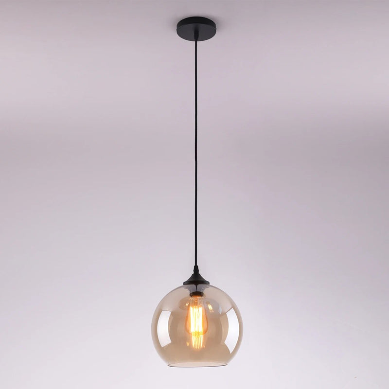 Suspension boule de verre design