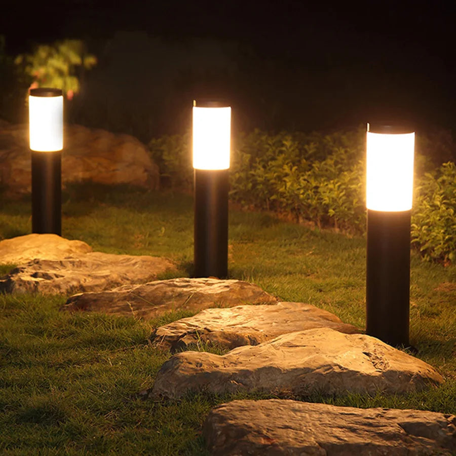 lampe extérieure en acier inoxydable pour jardin et allée - vue 3 sur 6