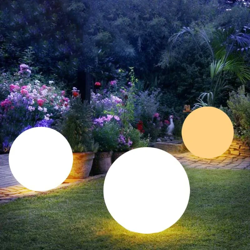 Lampe LED étanche boule de jardin lumière paysage éclairage déco jardin exterieur fête extérieure mariage bar piscina lampes de pelouse flottantes