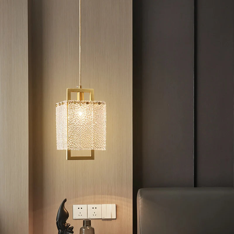suspension moderne luxe petit en cuivre doré créative chevet salon salle à manger