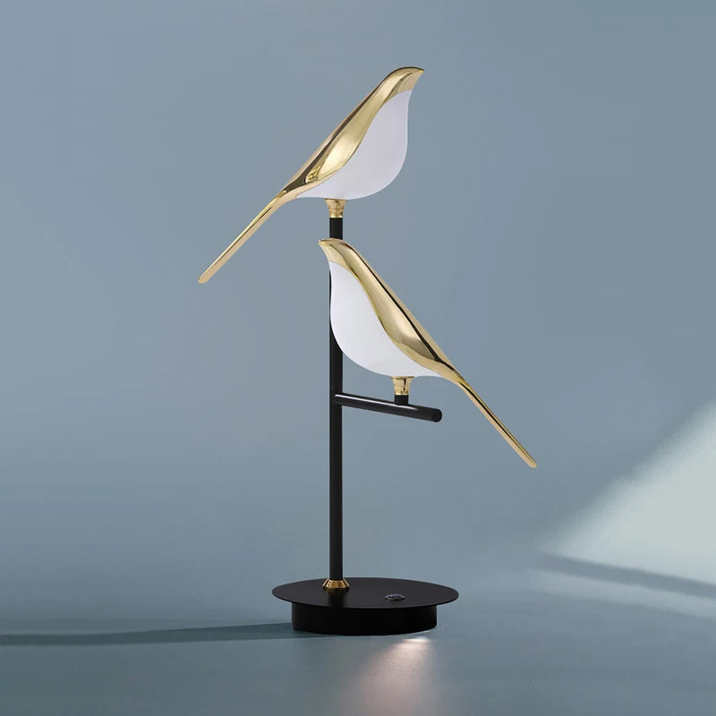 Nomi Lampadaire LED lampe oiseau postmoderne galvanoplastie doré jardin lecture chambre étude salon lampadaire de luxe - vue 3 sur 16