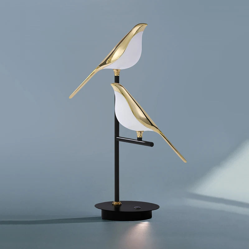 Nomi Lampadaire LED lampe oiseau postmoderne galvanoplastie doré jardin lecture chambre étude salon lampadaire de luxe