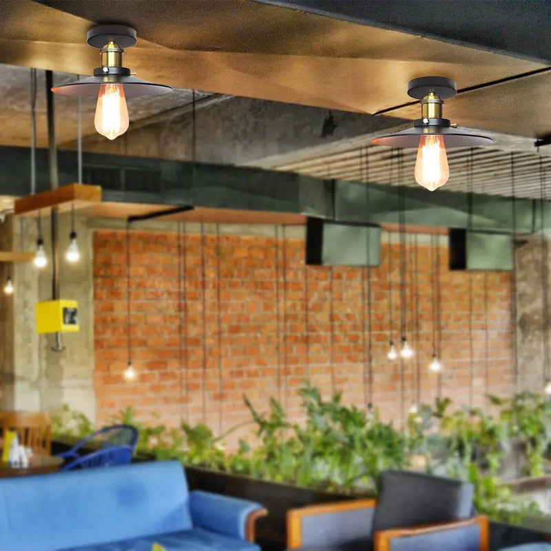 plafonnier industriel vintage led loft style américain