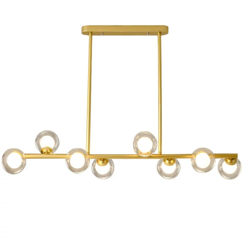 2024Modern LED Chandelier Black and Gold Long Glass Ball Chandeliers for Living Room Dinning Room Lustre,Samsarah Lighting - vue 6 sur 18