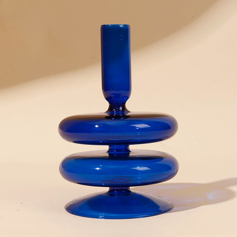 bougeoirs en verre pour décoration romantique et fêtes - vue 8 sur 14
