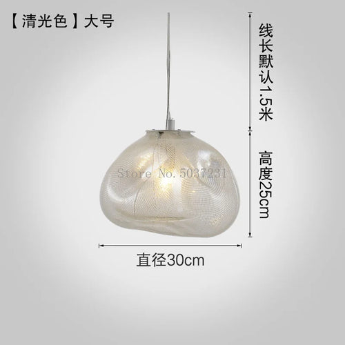 lustre en verre de luxe led post-moderne nordique créatif - vue 8 sur 12