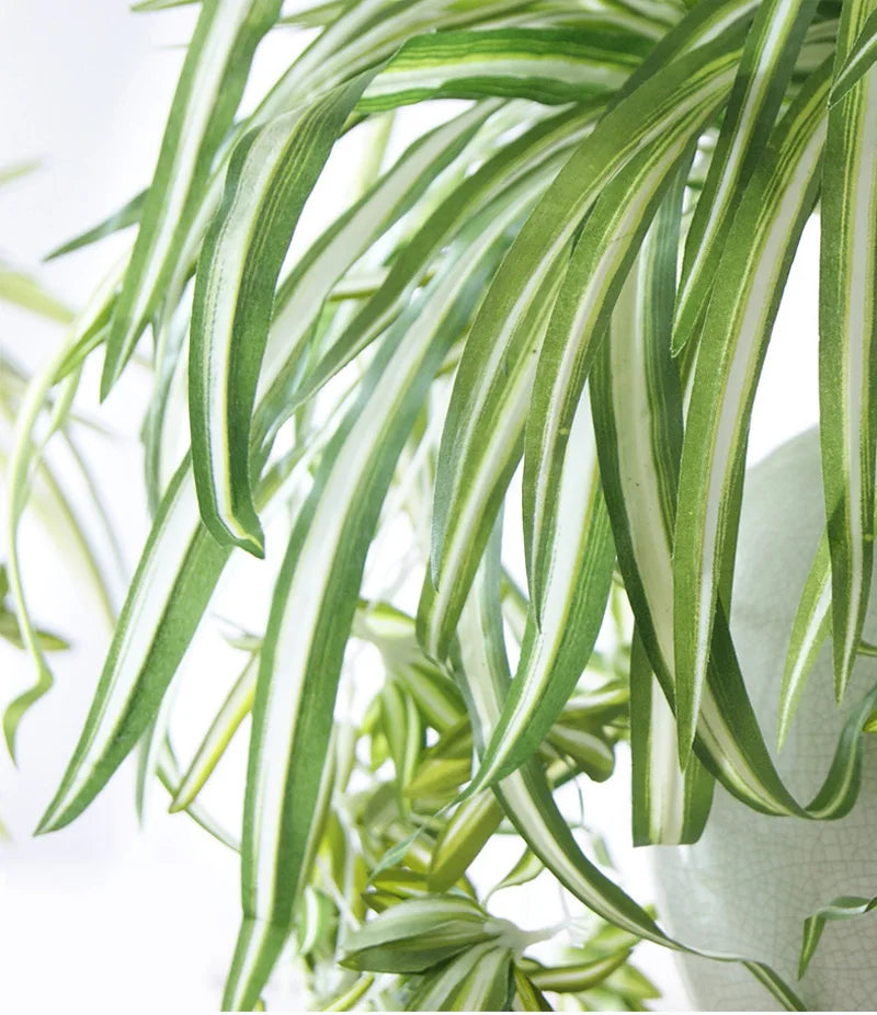 plantes artificielles suspendues à 5 fourches pour décoration intérieure - vue 4 sur 7