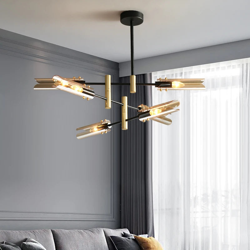 lustre en verre au design nordique et créatif