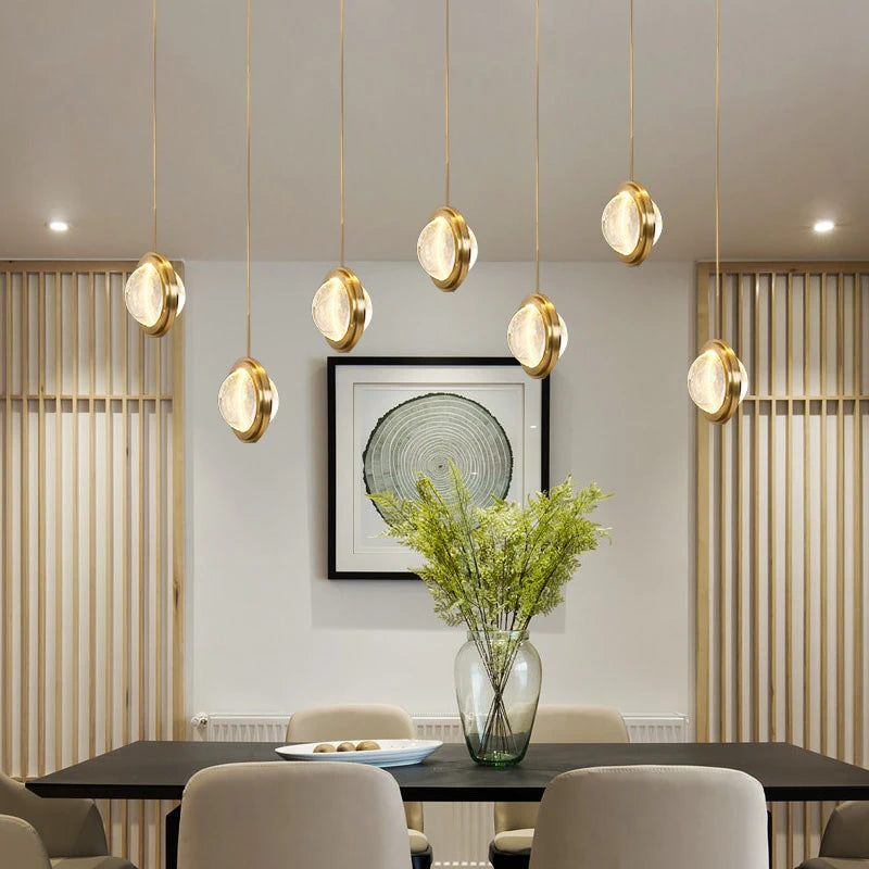 suspension moderne en cristal design luxe pour intérieur décoratif - vue 5 sur 12
