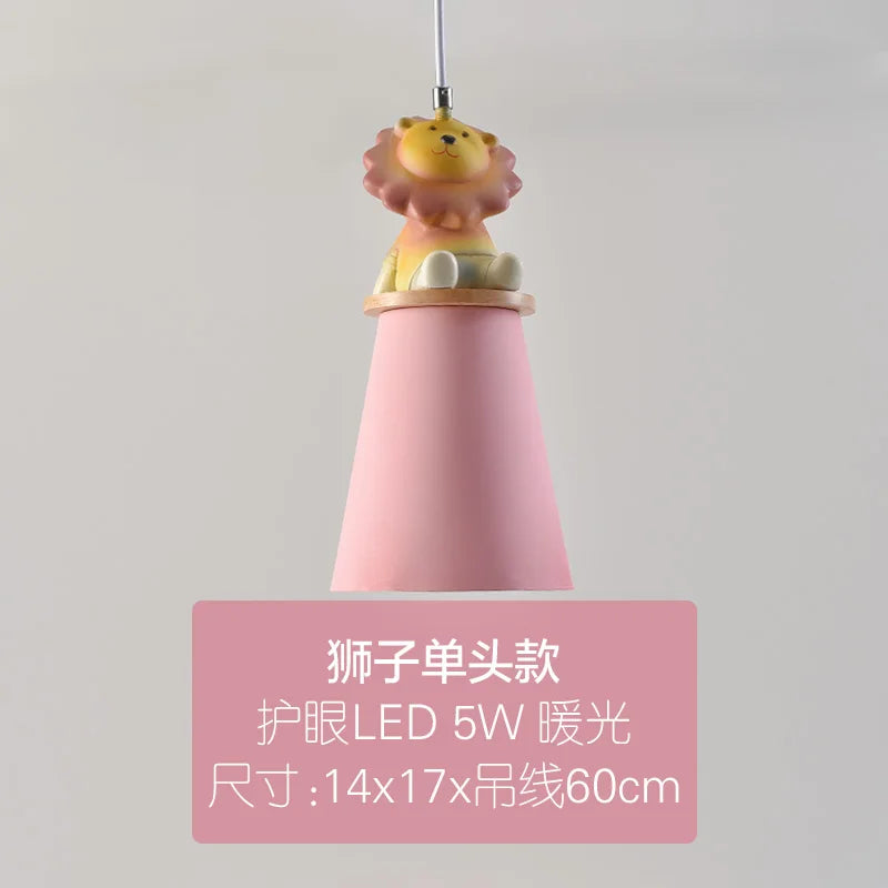 lustre créatif animal dessin animé pour chambre enfant - vue 8 sur 11