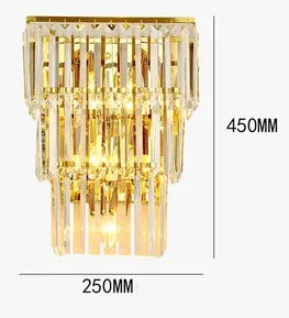 applique murale moderne led en cristal design élégant pour intérieur - vue 14 sur 23