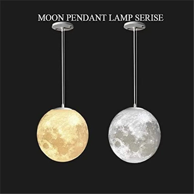 Suspension lune LED lumière ambiance décoration maison - vue 9 sur 8