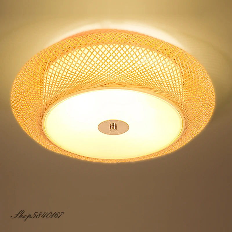 suspension en bambou fait à la main style chinois décoratif - vue 7 sur 12