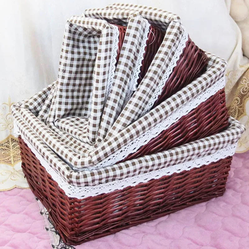 paniers de rangement en rotin faits main pour diverses utilisations - vue 8 sur 16