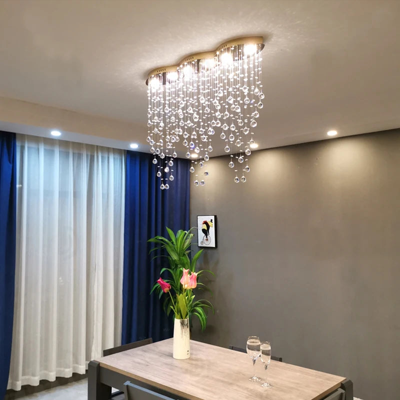 suspension en cristal pour décoration intérieure moderne élégante et lumineuse - vue 4 sur 8