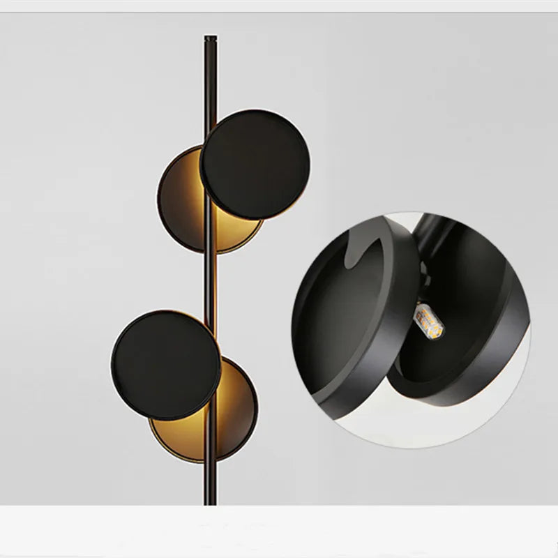 Série Typographie Lampadaire minimaliste vintage pied de lampe Nordique noir métal chambre designer art atmosphère grande lampe sur pied