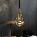 suspension luminaire loft led en cuivre cristal nordique