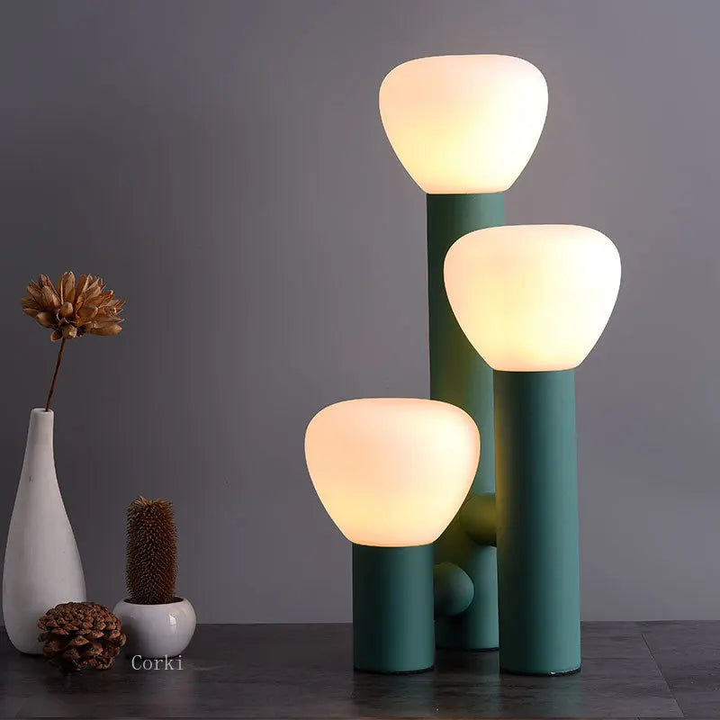 lampe de table design led nordique fer verre décoration