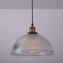 Suspension demi boule en laiton et verre transparent
