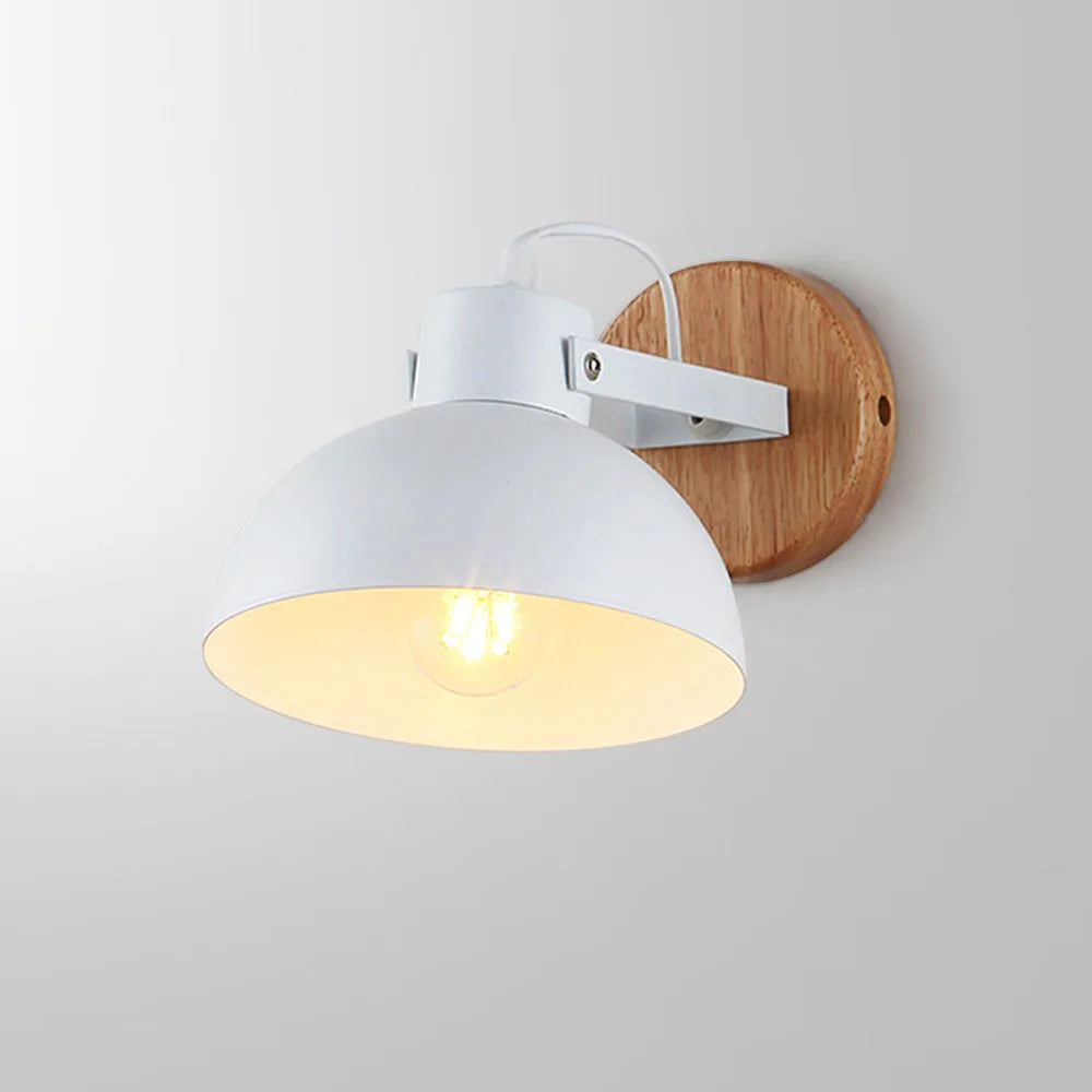 Applique murale industrielle nordique lumières Wandlamp rétro Applique murale en bois E27 LED intérieur chambre salle de bains balcon Bar allée éclairage - vue 6 sur 8