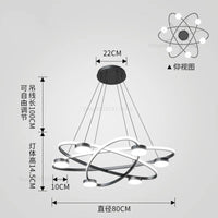 suspension led post-modernes en acrylique design nordique