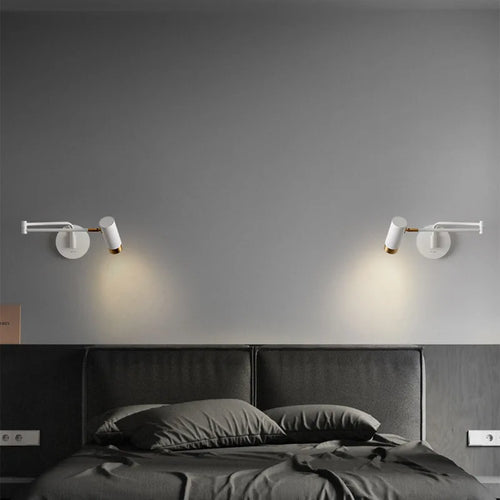 applique murale extensible avec interrupteur pour lecture avec bras pivotants - vue 4 sur 8
