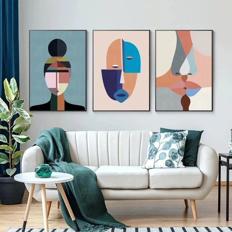 peinture par numéros abstraite DIY acrylique cadeau artistique minimaliste