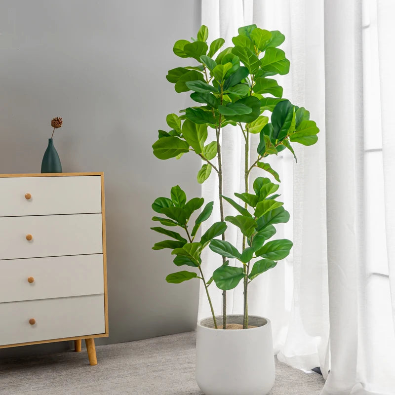 arbre tropical en plastique avec grandes branches pour décoration intérieure - vue 5 sur 11