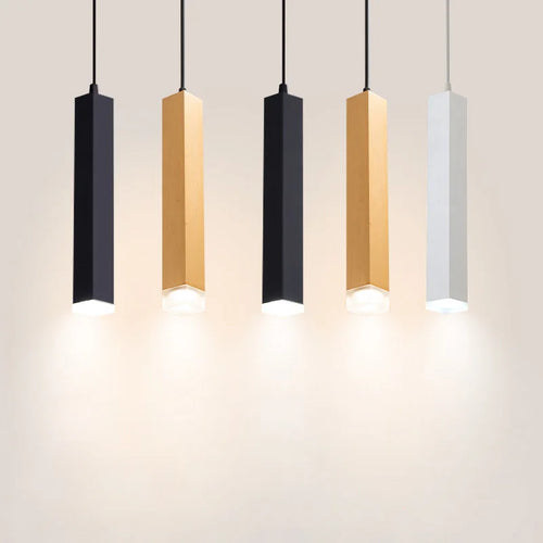 Luminaire suspension led tube tuyau carré - vue 2 sur 9