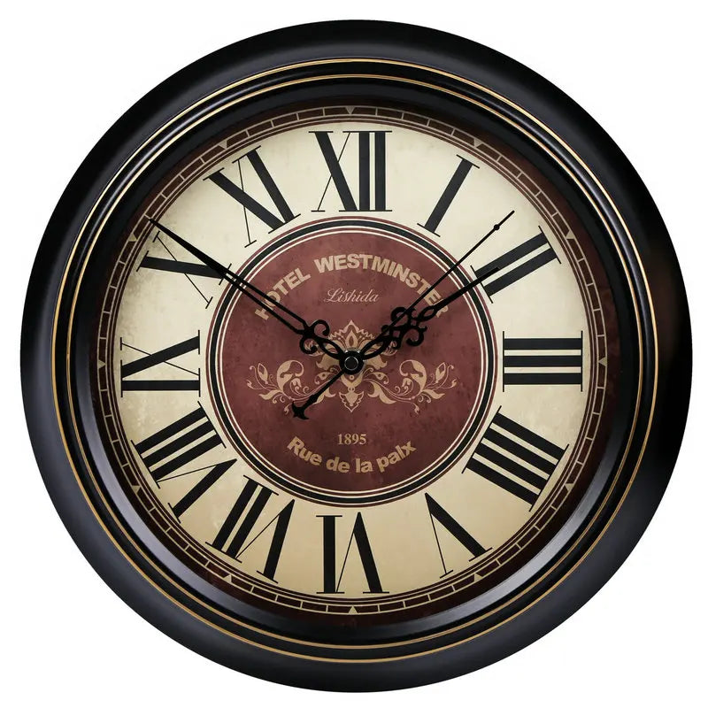horloge murale silencieuse rétro style shabby chic décoration intérieure - vue 21 sur 24