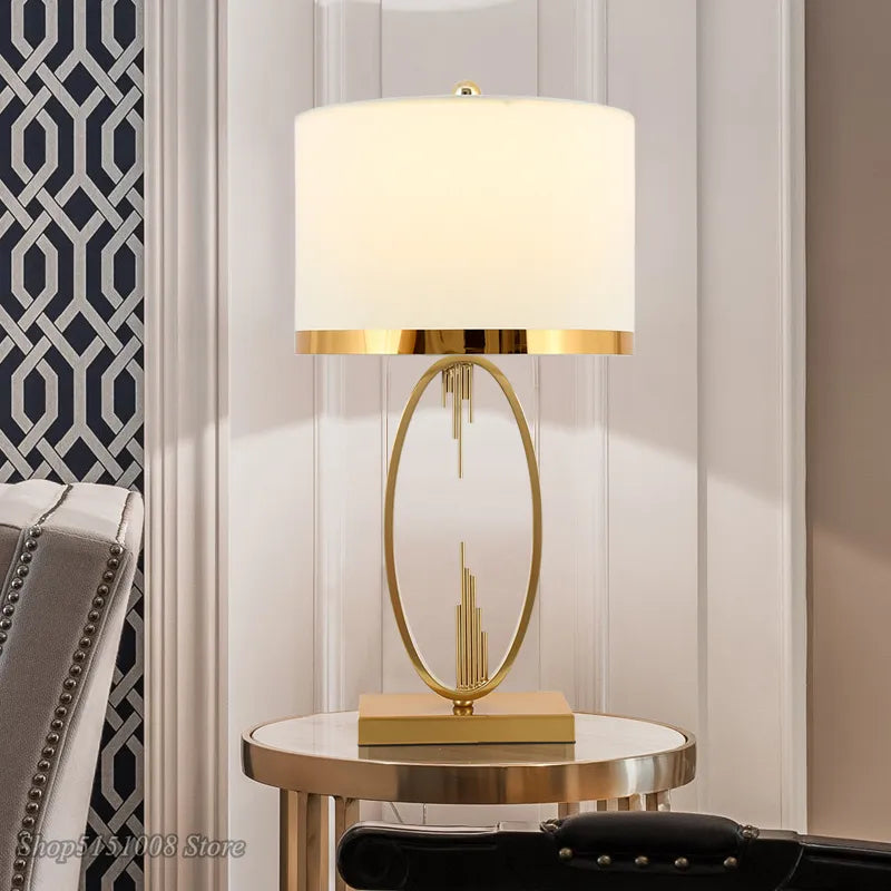 lampe table métal nordique salon chambre - vue 3 sur 7