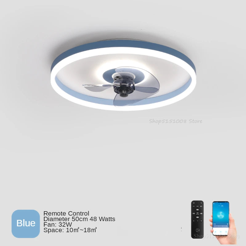 plafonnier moderne avec ventilateur et leds 3 couleurs - vue 16 sur 18