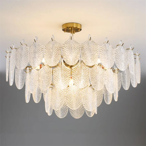lustre de luxe en verre pour décoration intérieure élégante et moderne - vue 2 sur 17