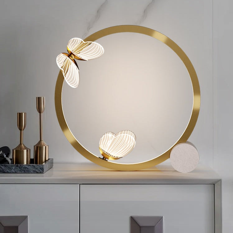 Gold-plated metallic LED table lamp Papillon