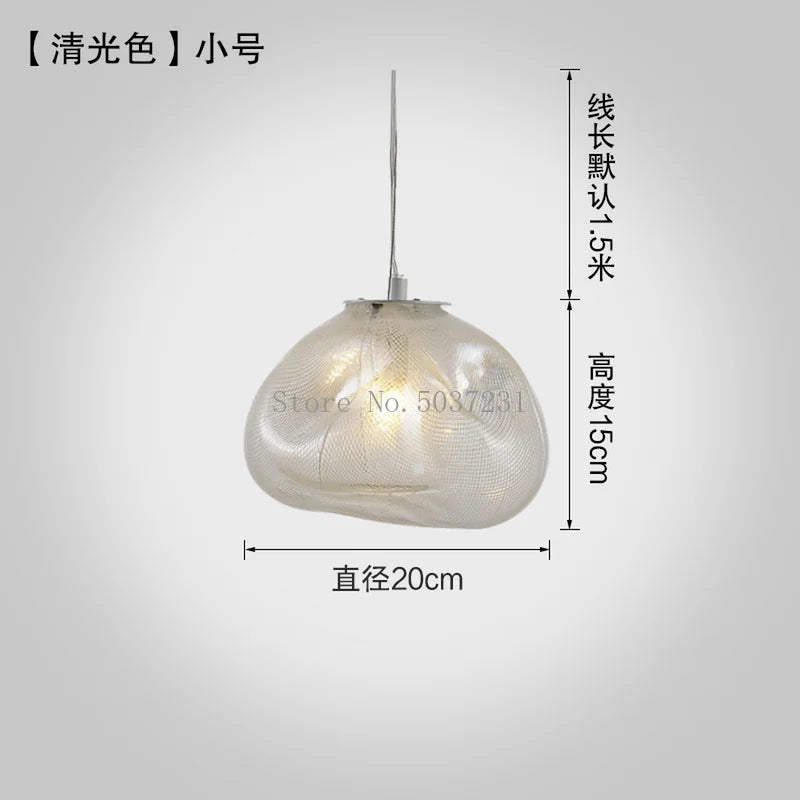lustre en verre de luxe led post-moderne nordique créatif - vue 12 sur 12