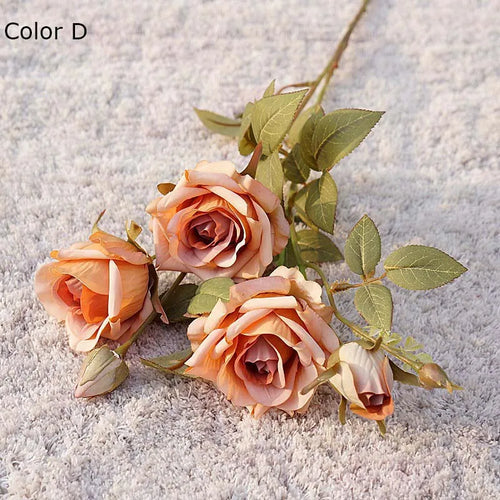 nouvelle décoration automnale fleurs artificielles roses bouclées luxe mariage - vue 9 sur 11