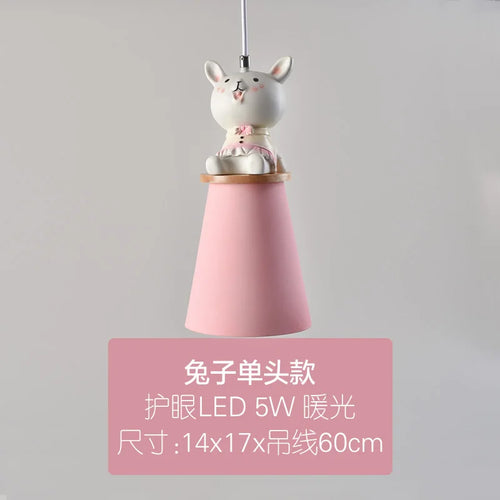 lustre créatif animal dessin animé pour chambre enfant - vue 10 sur 11