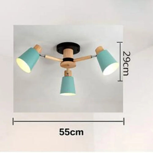 lustre nordique en bois massif simple et moderne - vue 16 sur 18
