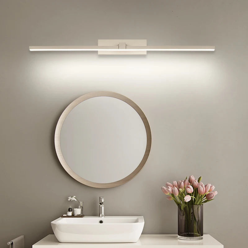 Applique murale miroir de salle de bains LED modernes en aluminium