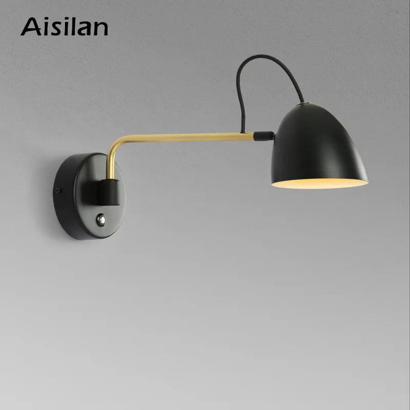 applique murale LED à bras oscillant à intensité variable avec interrupteur tactile Aisilan
