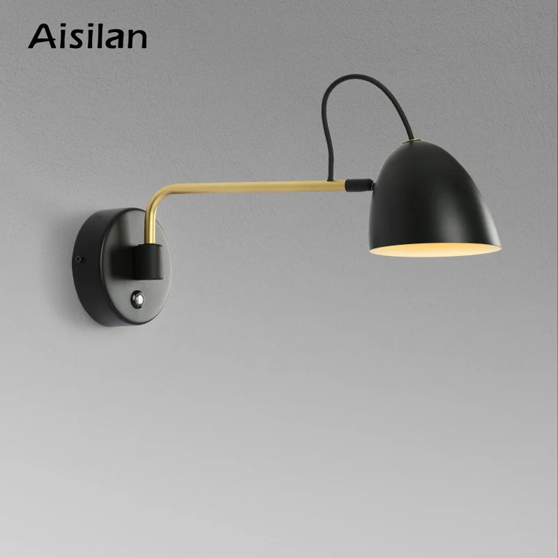 Aisilan LED applique murale à bras oscillant à intensité variable avec interrupteur tactile ajuster la luminosité applique murale pour chevet étude salon